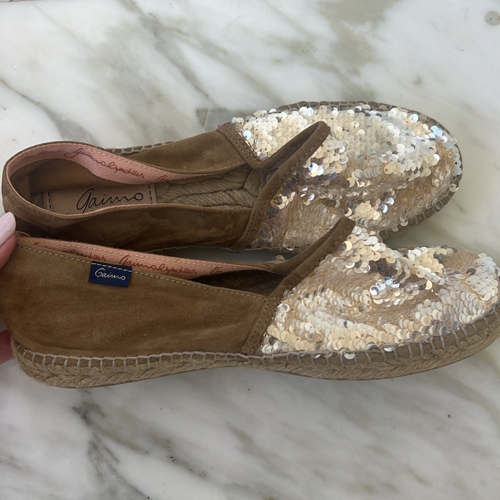 Gaimo sequin and suede espadrilles